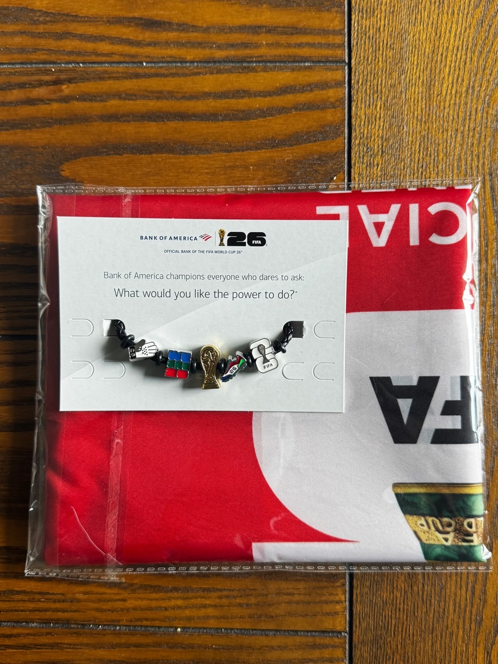UNUSED, NEW FIFA 2026 custom charm bracelet and Limited Edition Banner Cape